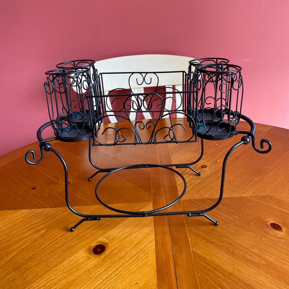 Black Metal Buffet Server